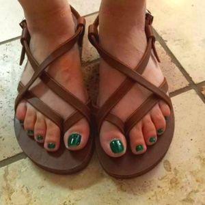 Vibram Genuine Leather Brown Sandals